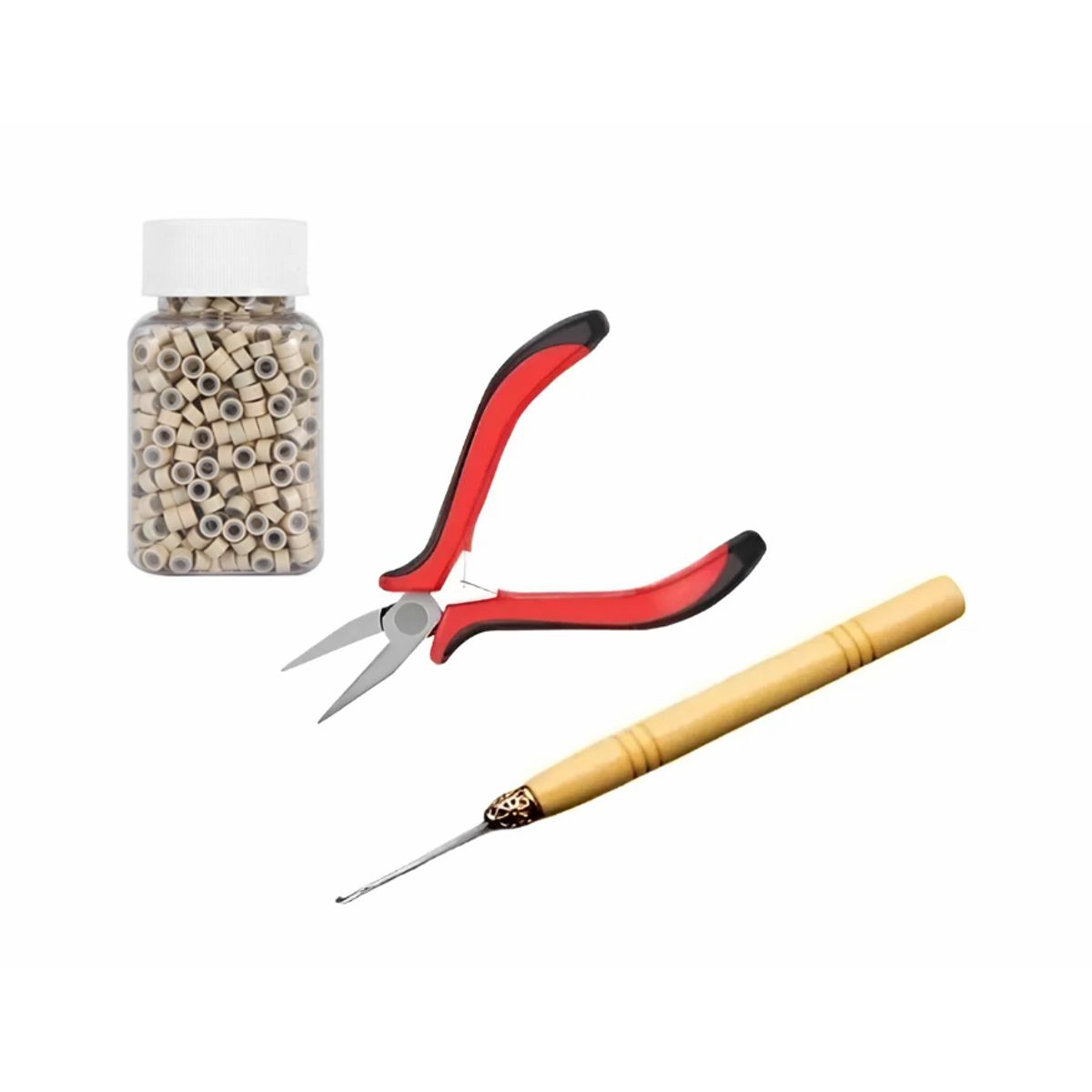 GENERICO - Kit 3 Extensiones De Pelo Microring+ Alicate Rubio #13