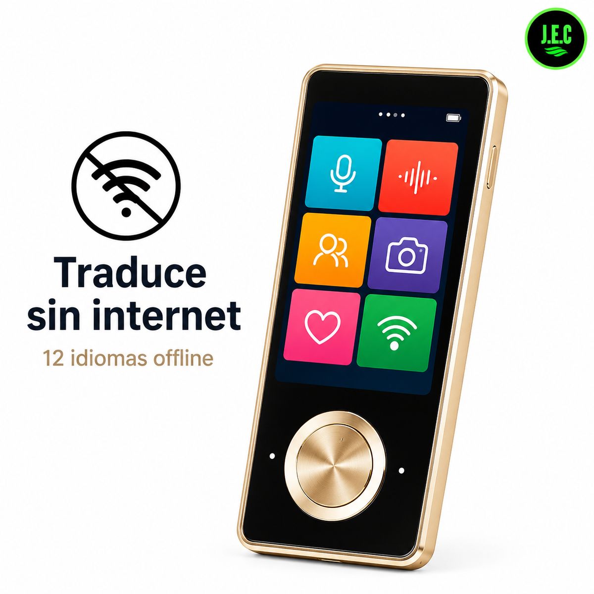 GENERICO - Traductor Inteligente M9 con IA — 107 Idiomas en Tiempo Real Dorado