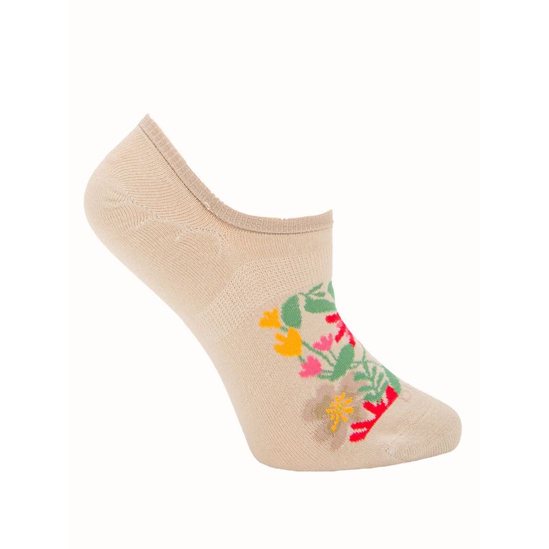 AZALEIA - Calcetín Algodón Mujer Inv Parque Beige AZALEIA