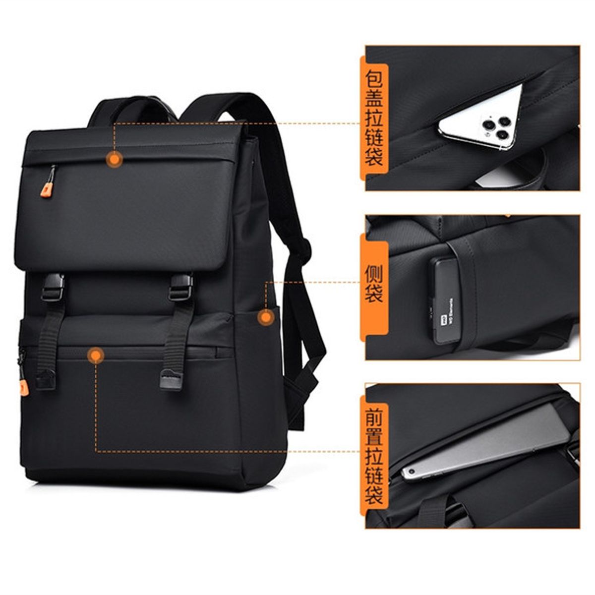 GENERICO - Mochila Impermeable Oxford Multifuncional Notebook