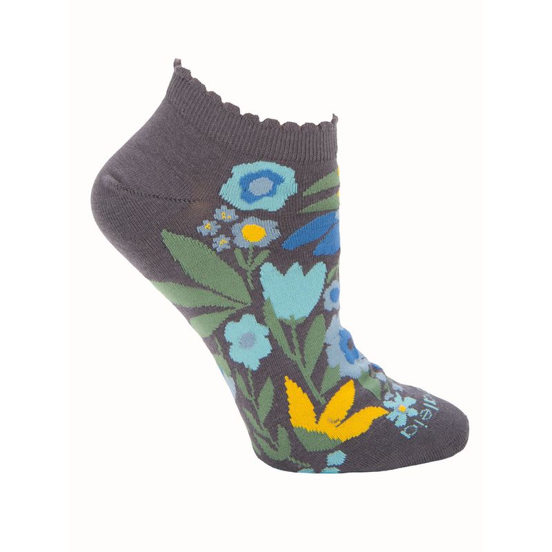 AZALEIA - Calcetín Algodón Mujer Ped St Florita Gris AZALEIA