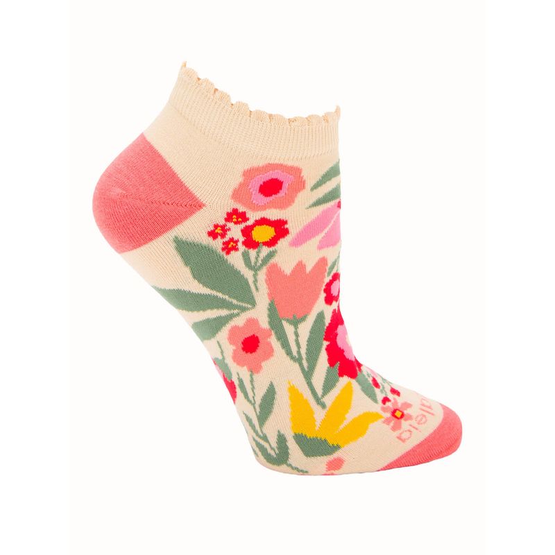 AZALEIA - Calcetín Algodón Mujer Ped Florita Beige AZALEIA