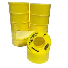 GENERICO - Teflon X10 Profesional Tres Cuartos Gas Sercogas 10mt Cinta Selladora