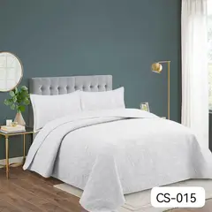 GENERICO - Cobertor Quilt de Verano 1,5 plaza - Color Blanco