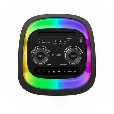 Imagen 2 del producto PARLANTE KARAOKE PARTY SOUND 80W BLUETOOTH TWS LED AW-POH5D Negro