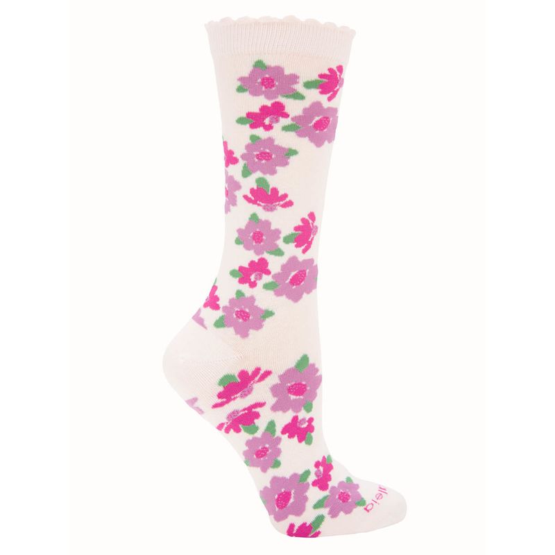 AZALEIA - Calcetín Algodón Mujer C St Flori Beige AZALEIA