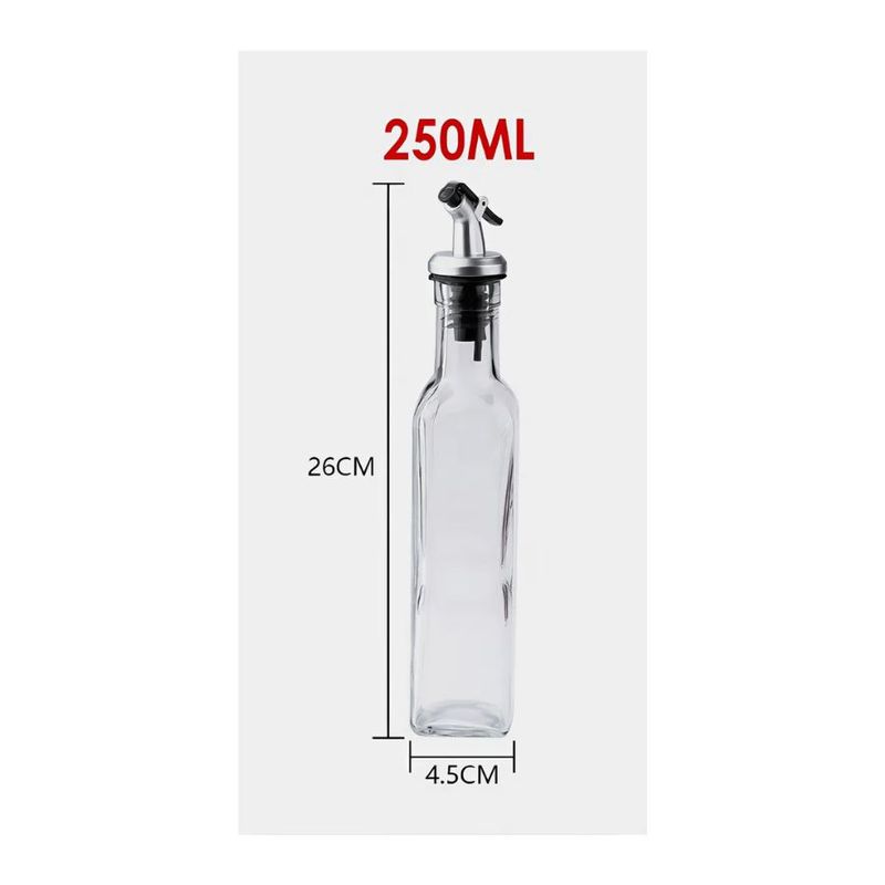 GENERICO - Botella Dispensadora De Aceite Y Vinagre De Vidrio De 250 ml