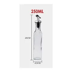 GENERICO - Botella Dispensadora De Aceite Y Vinagre De Vidrio De 250 ml