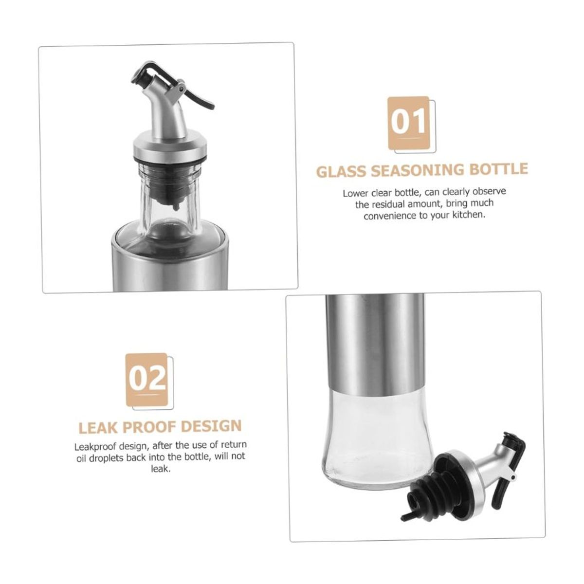 GENERICO - Botella Dispensadora De Aceite Y Vinagre De 350 ml