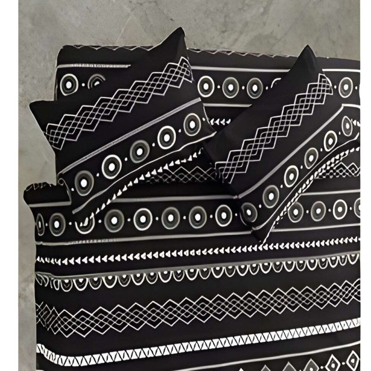 GENERICO - JUEGO DE SÁBANAS TELA DE GENERO KING CON DISEÑO S10