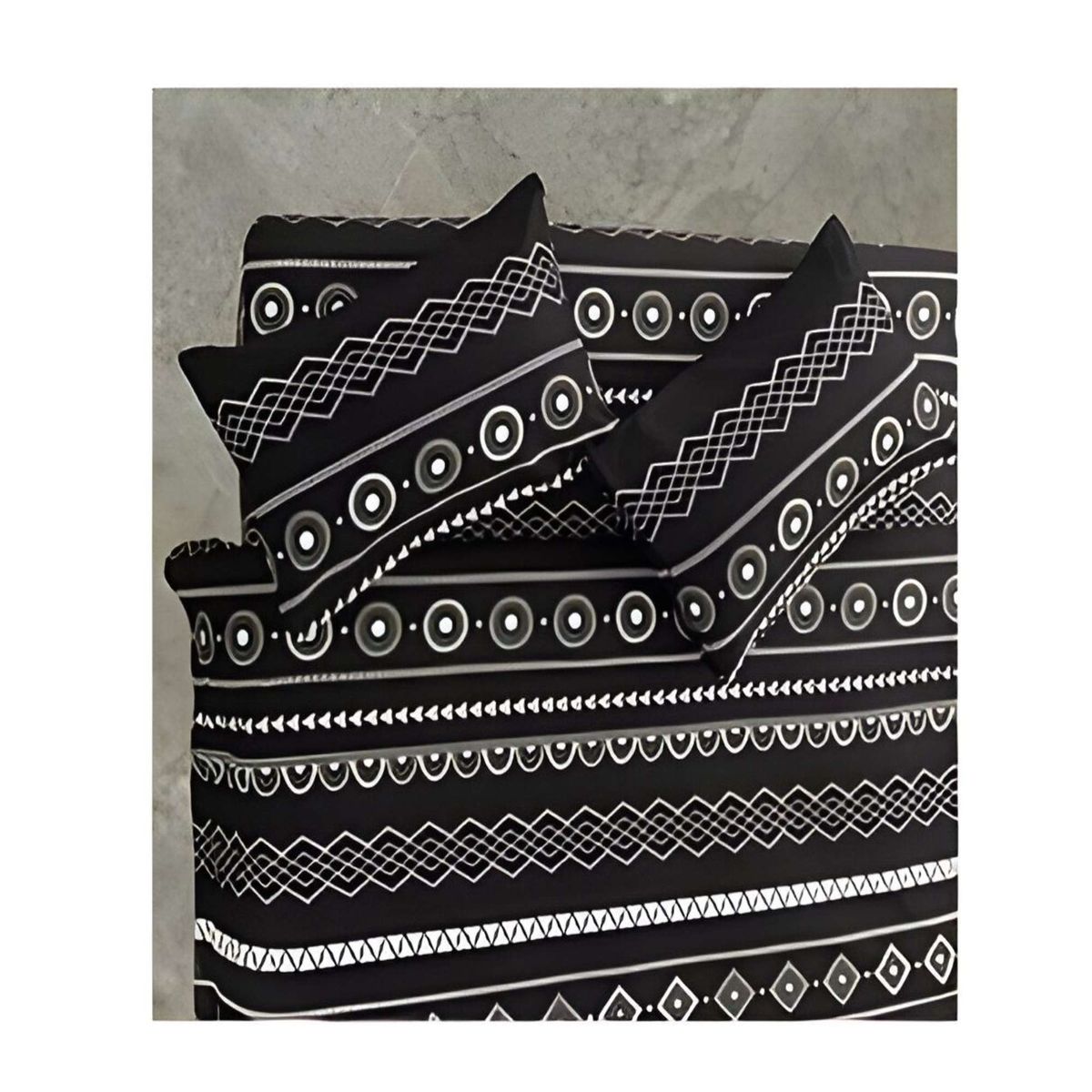 GENERICO - JUEGO DE SÁBANAS TELA DE GENERO KING CON DISEÑO S10