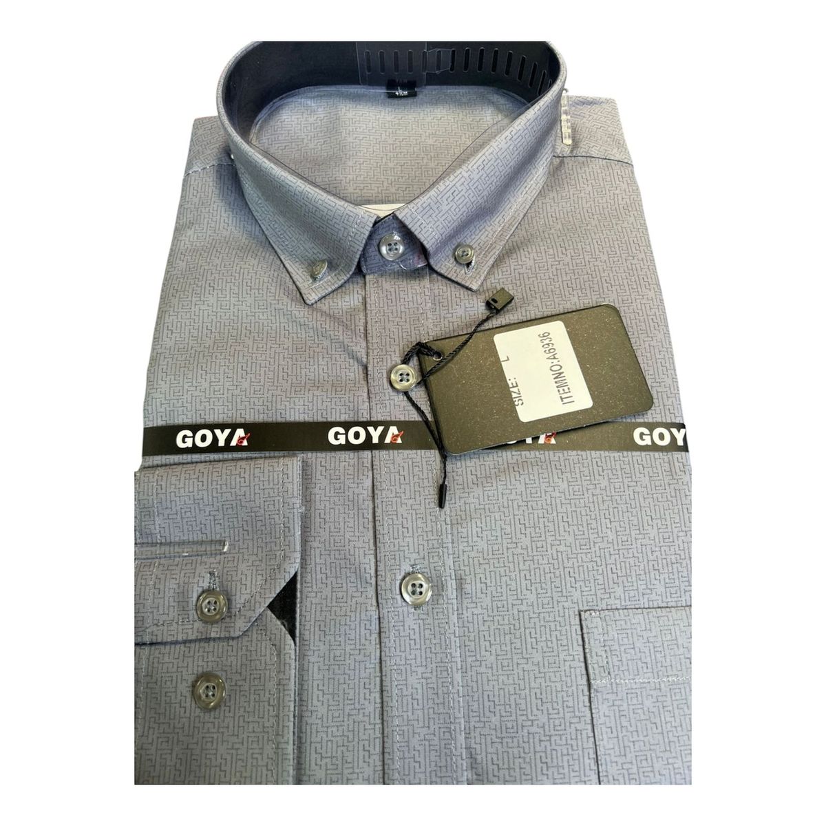 XPRESS RECHARGE - Camisa de Vestir con Microdiseño - Manga Larga