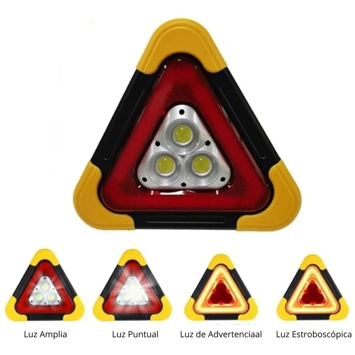 GENERICO - Triángulo de Seguridad Vial LED