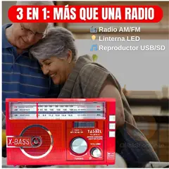 MOVI - RADIO LINTERNA CON PANEL SOLAR PILAS Y RECARGABLE A 220V