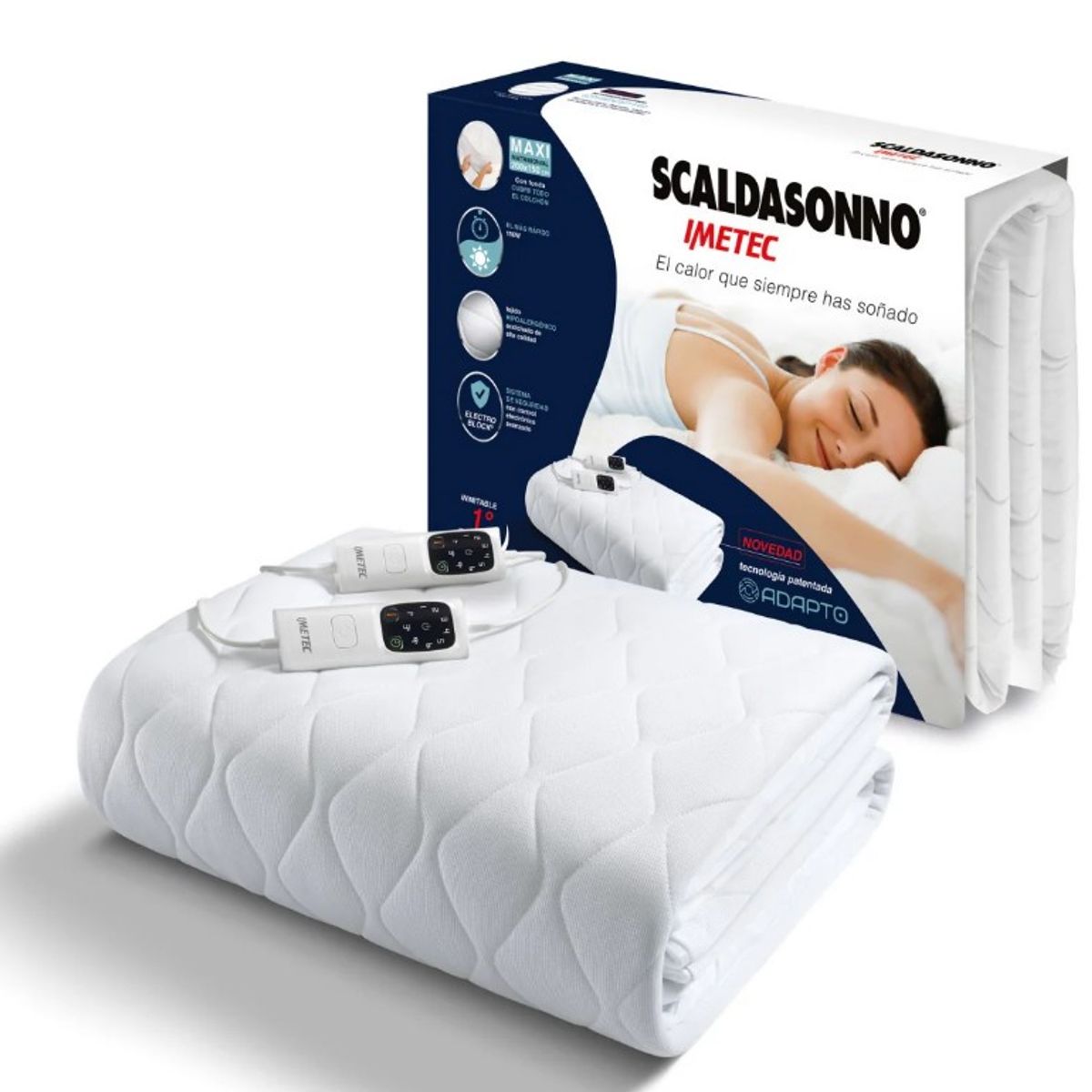 IMETEC - FRAZADA CALIENTACAMA ADAPTO MAXI MATRIMONIAL COTTON IMETEC R9012