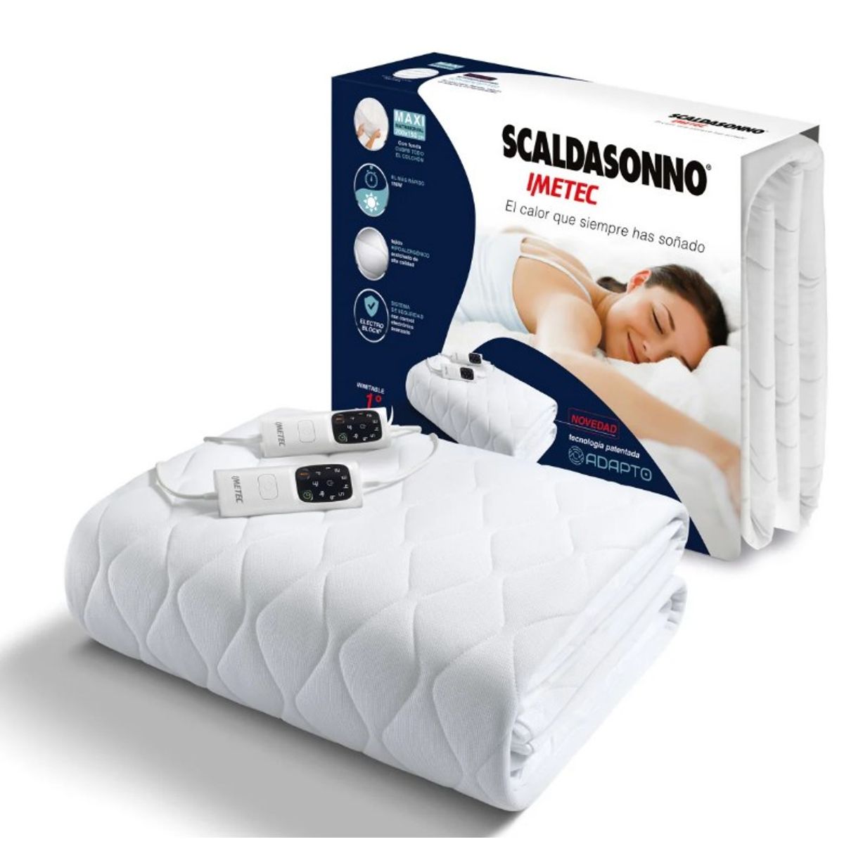 IMETEC - FRAZADA CALIENTACAMA ADAPTO MAXI MATRIMONIAL COTTON IMETEC R9012