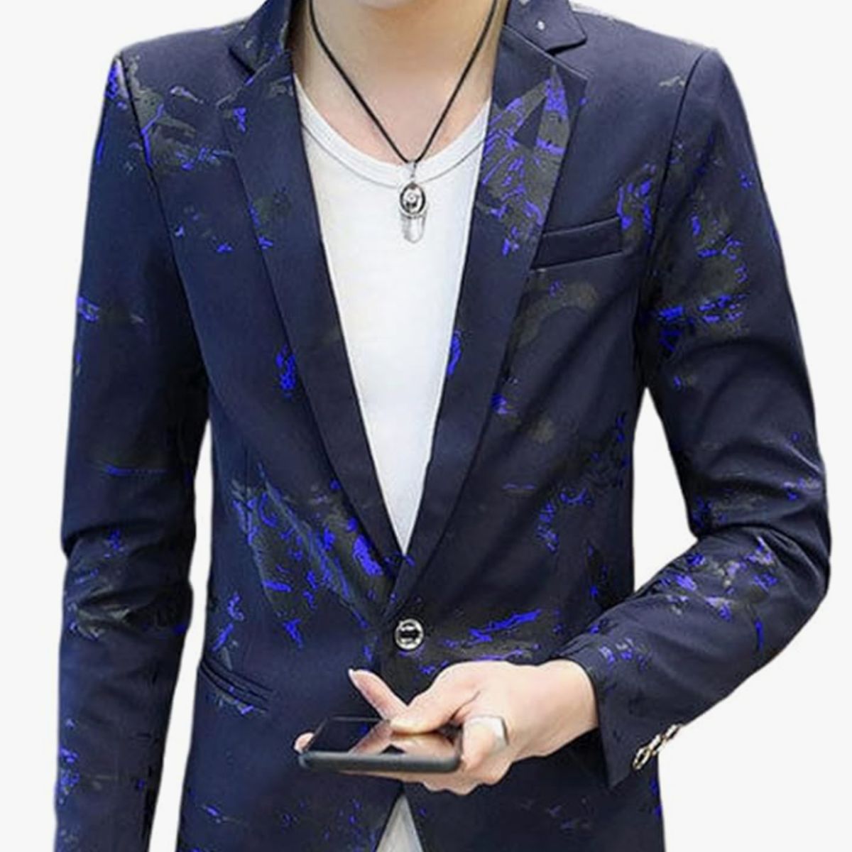 XPRESS RECHARGE - Blazer Moderno de Hombre con Diseño Artístico