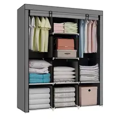 SIRENA - Ropero armable color gris con medidas 30×45×75 cm diseño compacto