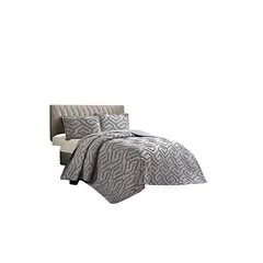 GENERICO - CUBRECAMA CON DISEÑO RELIEVE KING-SUPERKING GRIS_.