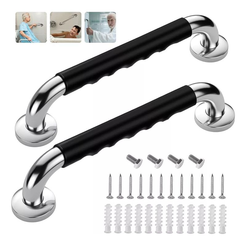 EVERSO - 2ps Barras Agarradera De Seguridad Baños Apoyo Acero Inox