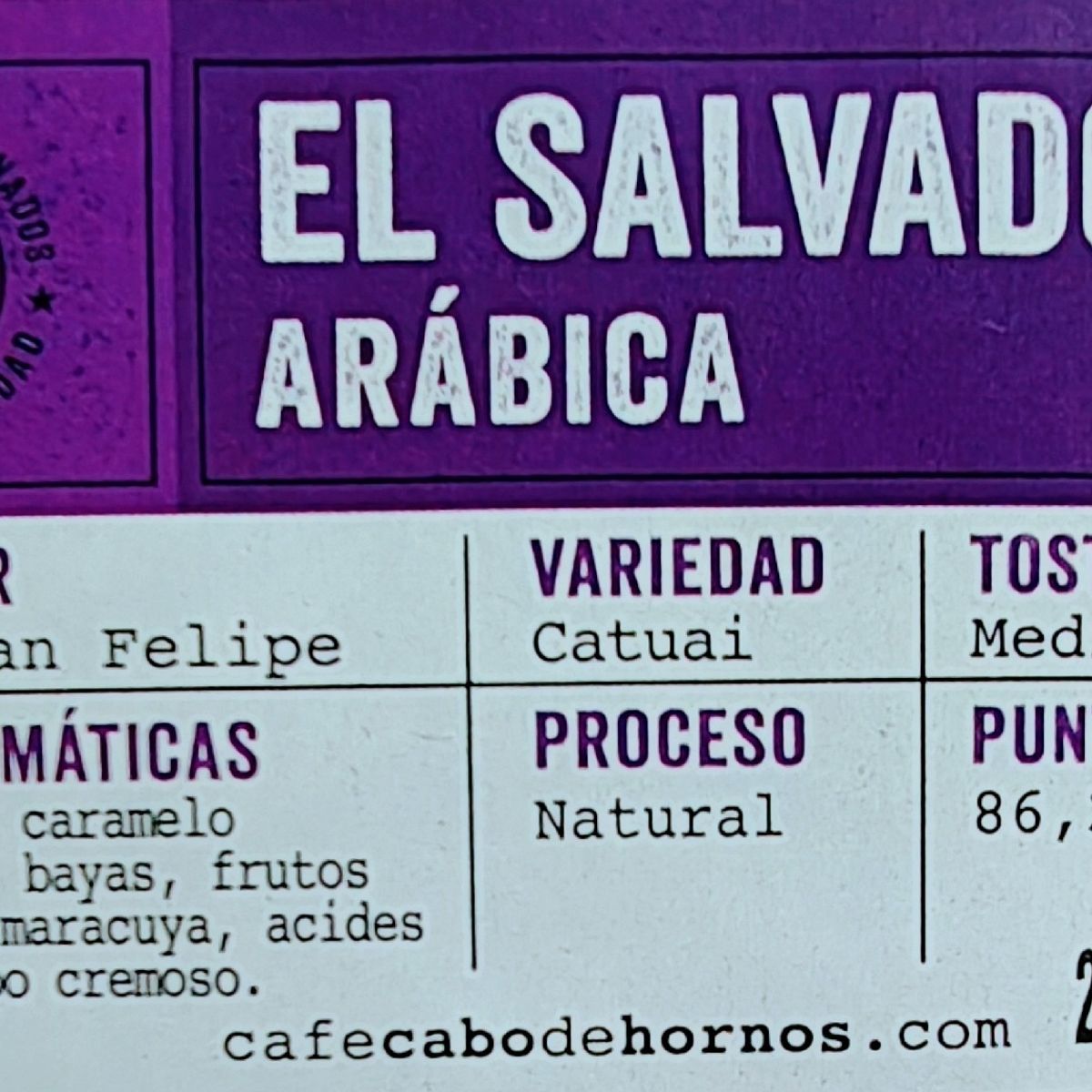 GENERICO - Café de Especialidad Cabo de Hornos El Salvador Grano 250 gr
