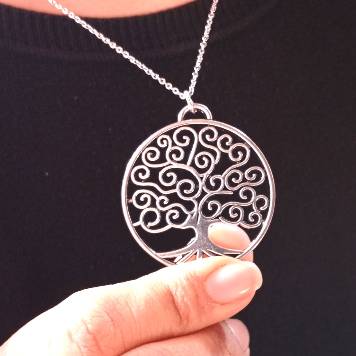 GENERICO - Collar Árbol de la Vida de Acero Inoxidable Fuerza Interior