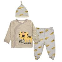 CONJUNTO 3 PIEZAS ALGODON BEBE LEON