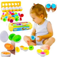 GENERICO - JUEGO ENCAJE DE FIGURAS HUEVOS EDUCATIVOS MONTESSORI