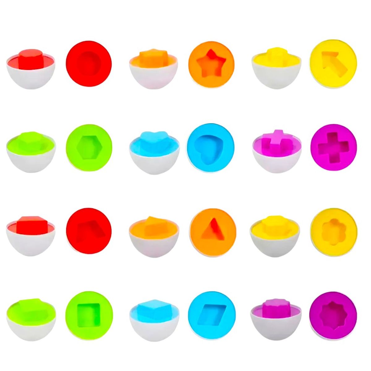 GENERICO - JUEGO ENCAJE DE FIGURAS HUEVOS EDUCATIVOS MONTESSORI