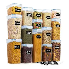 EVERSO - 15 Recipientes Contenedores Herméticos Para Almacenar Transparente