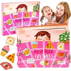 GENERICO - Libro Sensorial Rosado Didáctico Con Velcro Aprendizaje