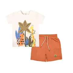 TEDMIMAK - Conjunto short y polera niño jirafa