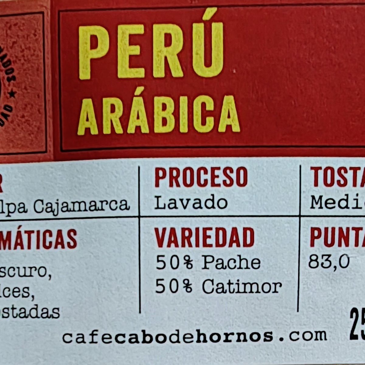 GENERICO - Café de Especialidad Cabo de Hornos Perú Grano 250 gr