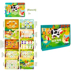 GENERICO - Libro Sensorial Granja Didáctico Con Velcro Aprendizaje