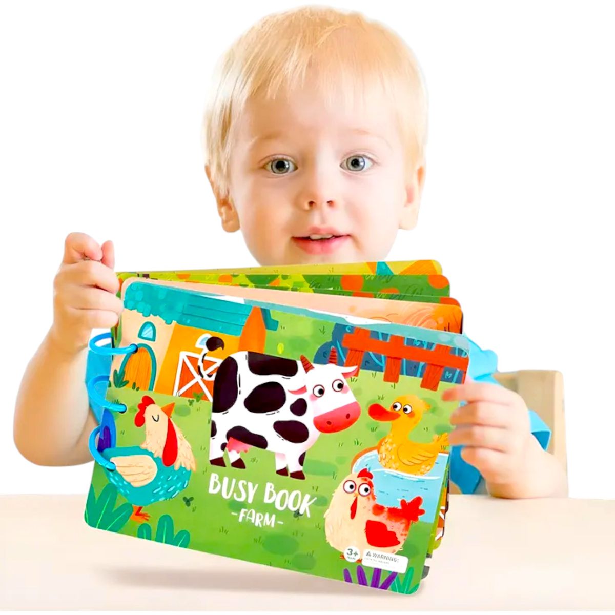 GENERICO - Libro Sensorial Granja Didáctico Con Velcro Aprendizaje