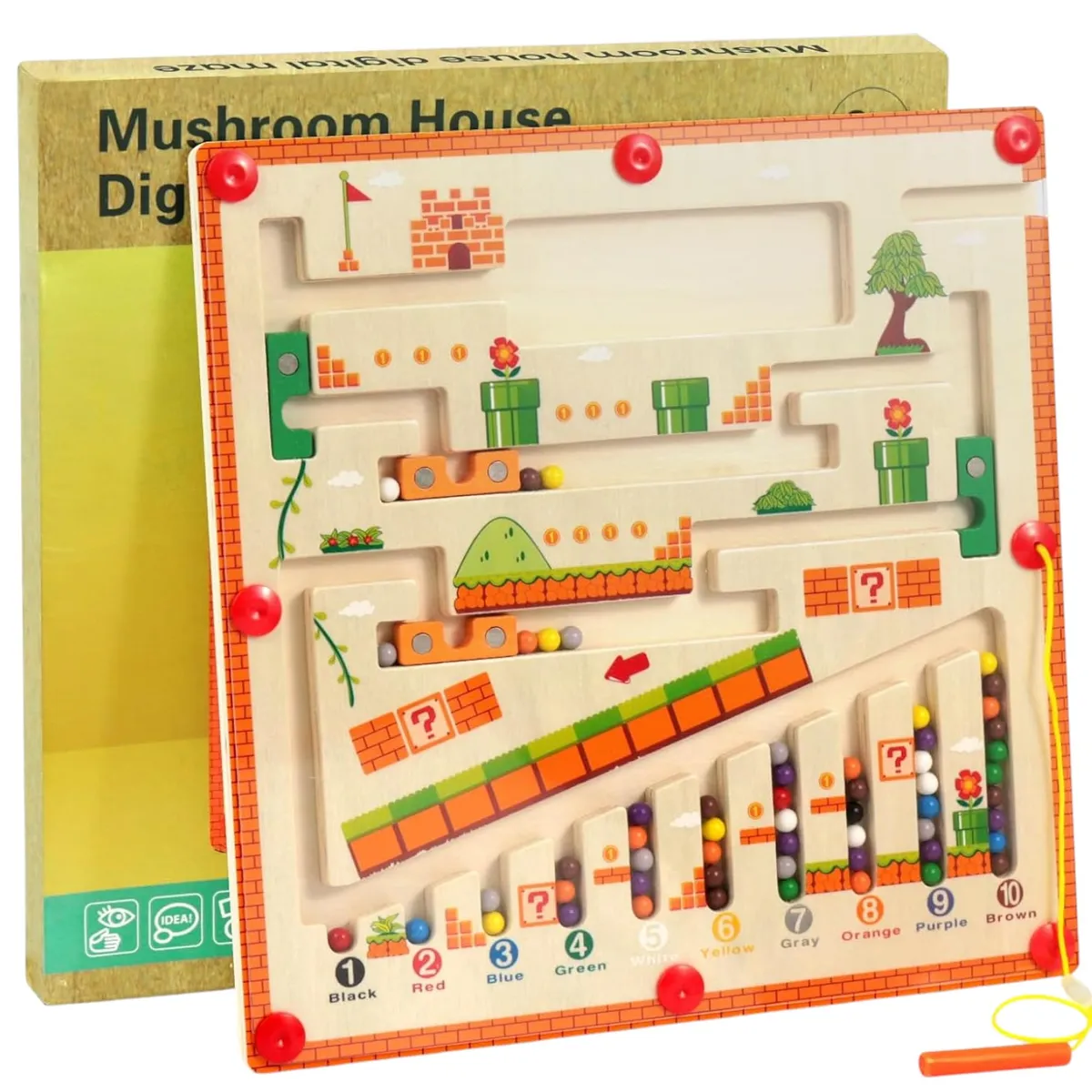 GENERICO - Tablero Magnético De Clasificación De Colores Montessori Toy