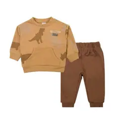 TEDMIMAK - BUZO DE BEBE ALGODON  2 PIEZAS DINO