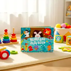 GENERICO - Libro Sensorial Números Didáctico Con Velcro Para Niños