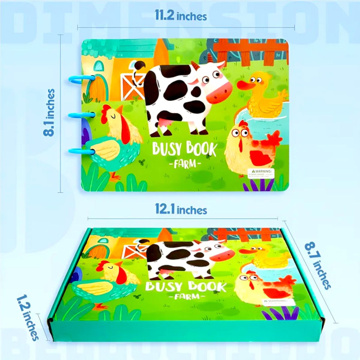 GENERICO - Libro Sensorial Granja Didáctico Con Velcro Aprendiza