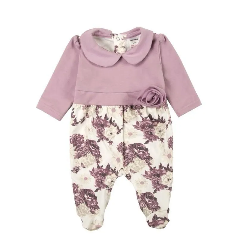 TEDMIMAK - ENTERITO DE ALGODON LILA FLORES