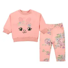TEDMIMAK - BUZO DE BEBA ALGODON  2 PIEZAS CONEJITO ROSADO