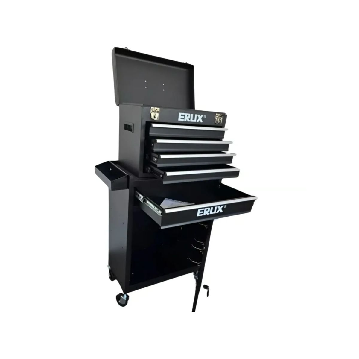 GENERICO - Gabinete Metálico Caja Porta Herramientas Con Ruedas Negra