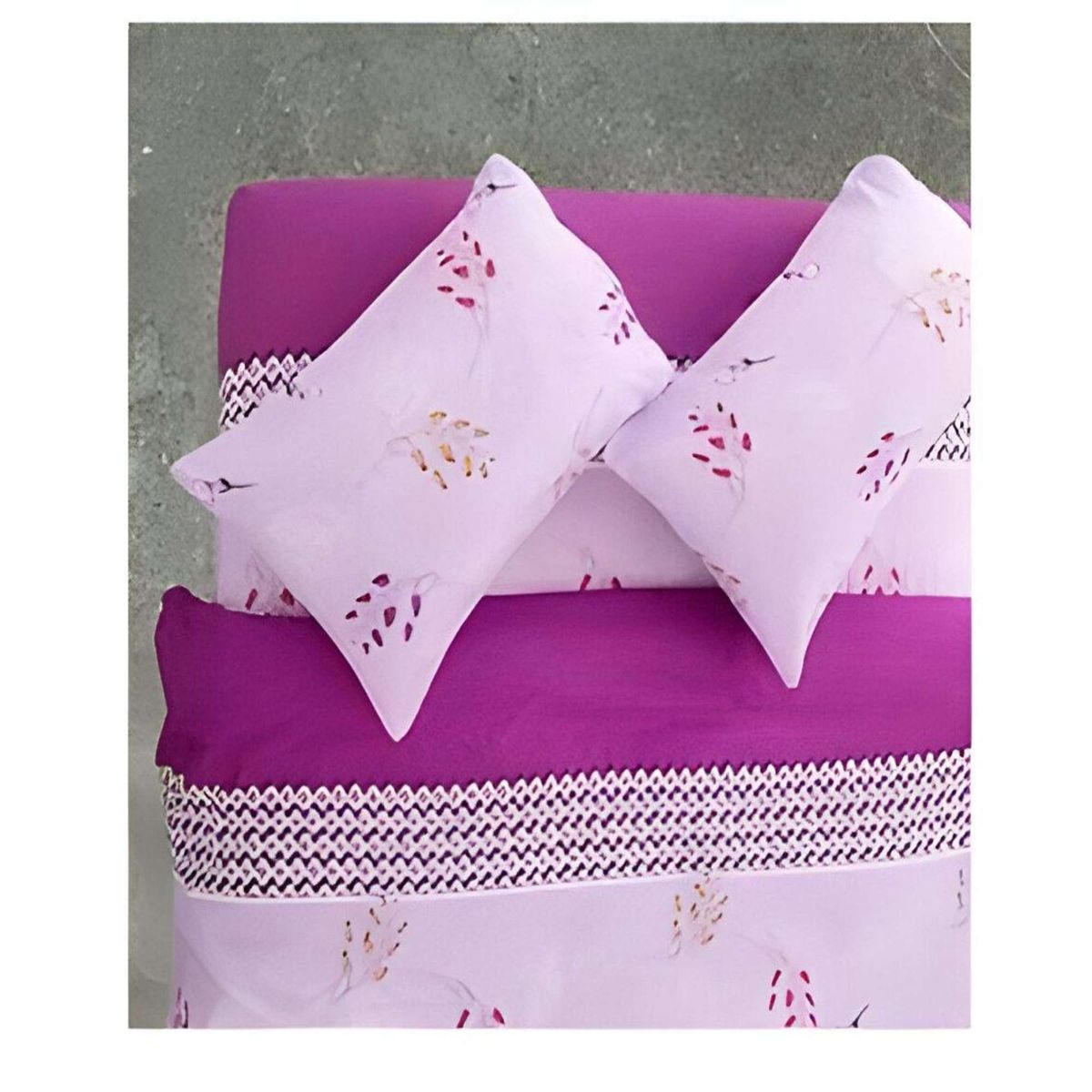 GENERICO - JUEGO DE SÁBANAS TELA DE GENERO 2 PLAZA CON DISEÑO S02