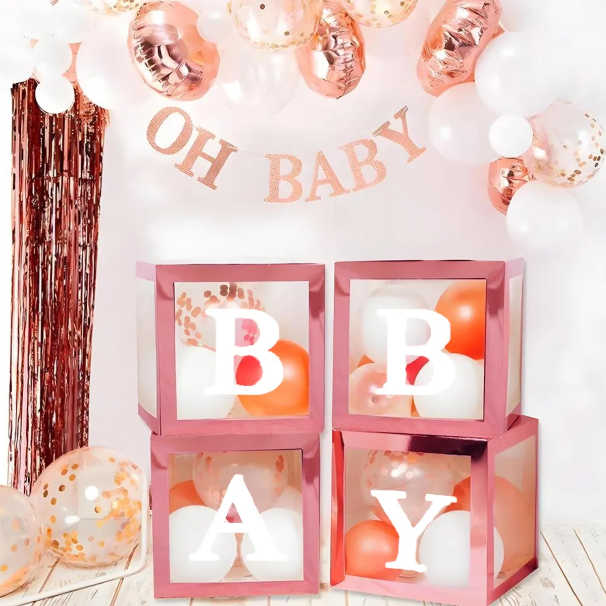 ATURE - Cubos Decoración Baby Shower Boxes Cajas De Ducha Para Bebé