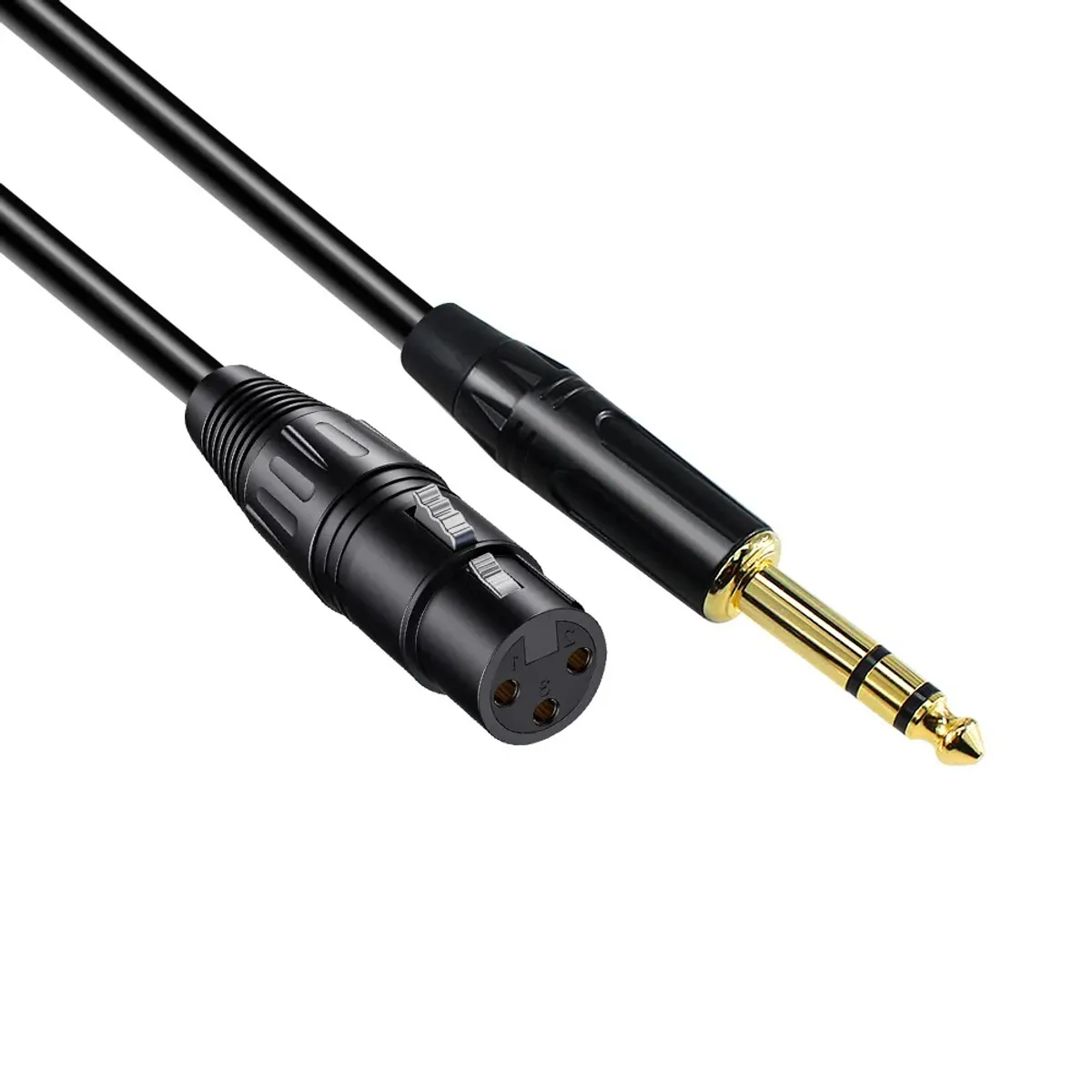 GENERICO - Cable Xlr Hembra A Plug 6,3mm Stereo 3 Metros