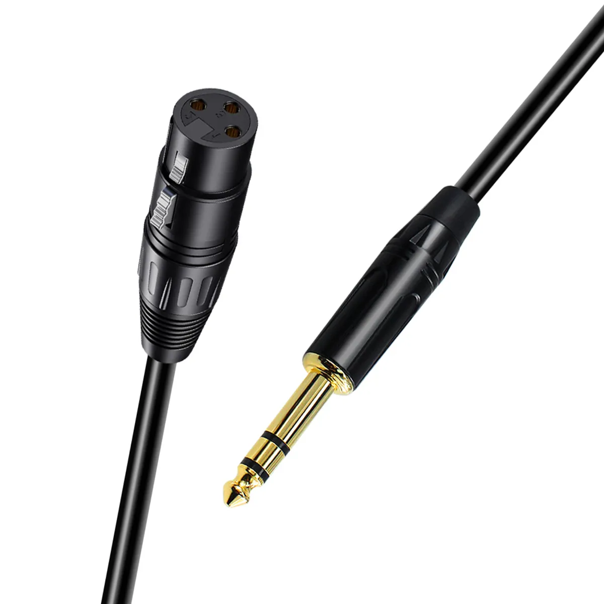 GENERICO - Cable Xlr Hembra A Plug 6,3mm Stereo 3 Metros