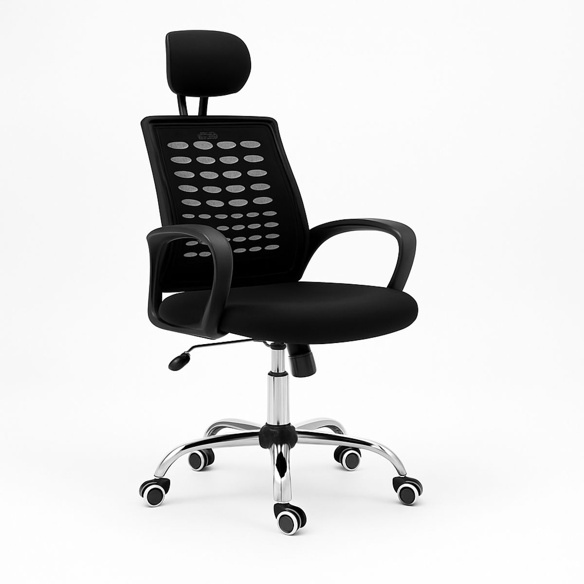 SPACE HOME - silla oficina para escritorio ergonomica con apoya cabeza negra