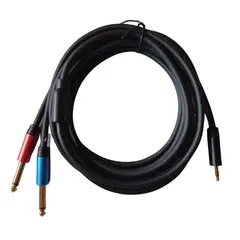 GENERICO - Cable De Audio Miniplug A 2 Plug Mono 3 Mt