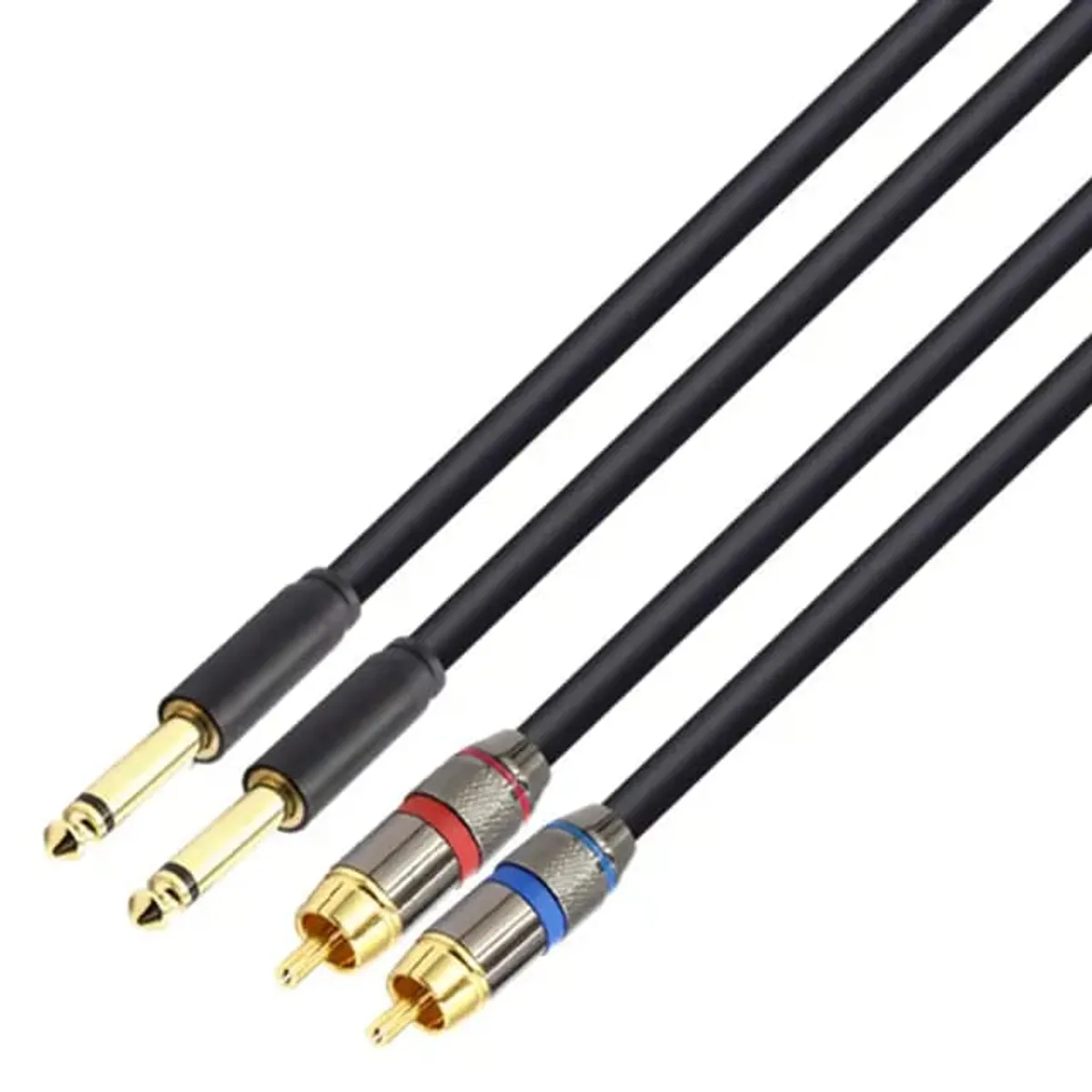 GENERICO - Cable De Audio Miniplug A 2 Plug Mono 3 Mt