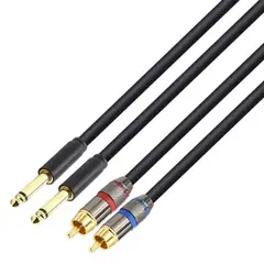 GENERICO - Cable De Audio Miniplug A 2 Plug Mono 3 Mt